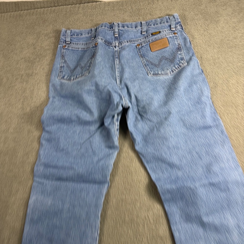 Wrangler Cowboy Cut Light Wash Straight Leg Denim Jeans 96MWZGK 36x32
